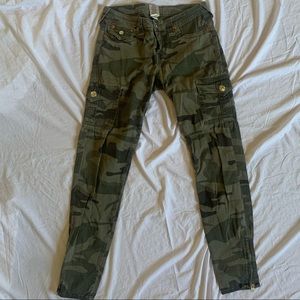 True Religion Skinny Camo Cargos